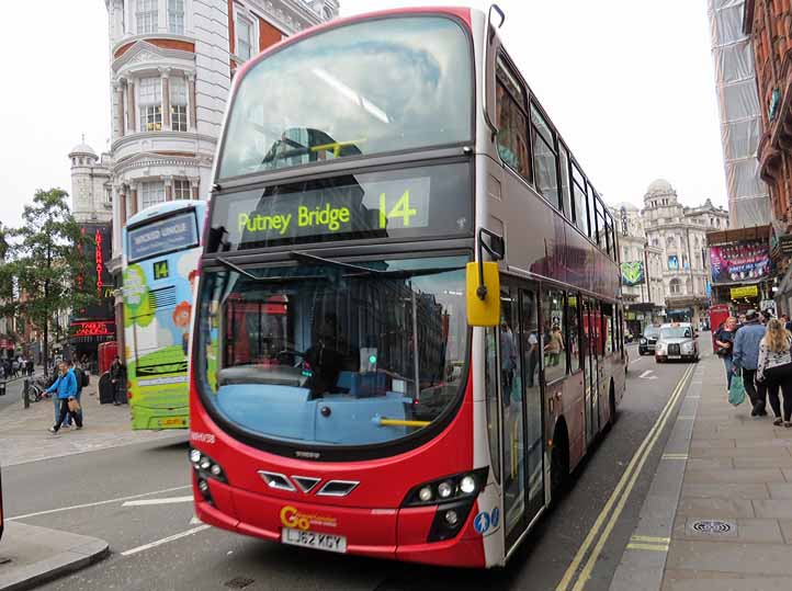 Go-Ahead London Volvo B5LH Wright Eclipse Gemini hybrid WHV38